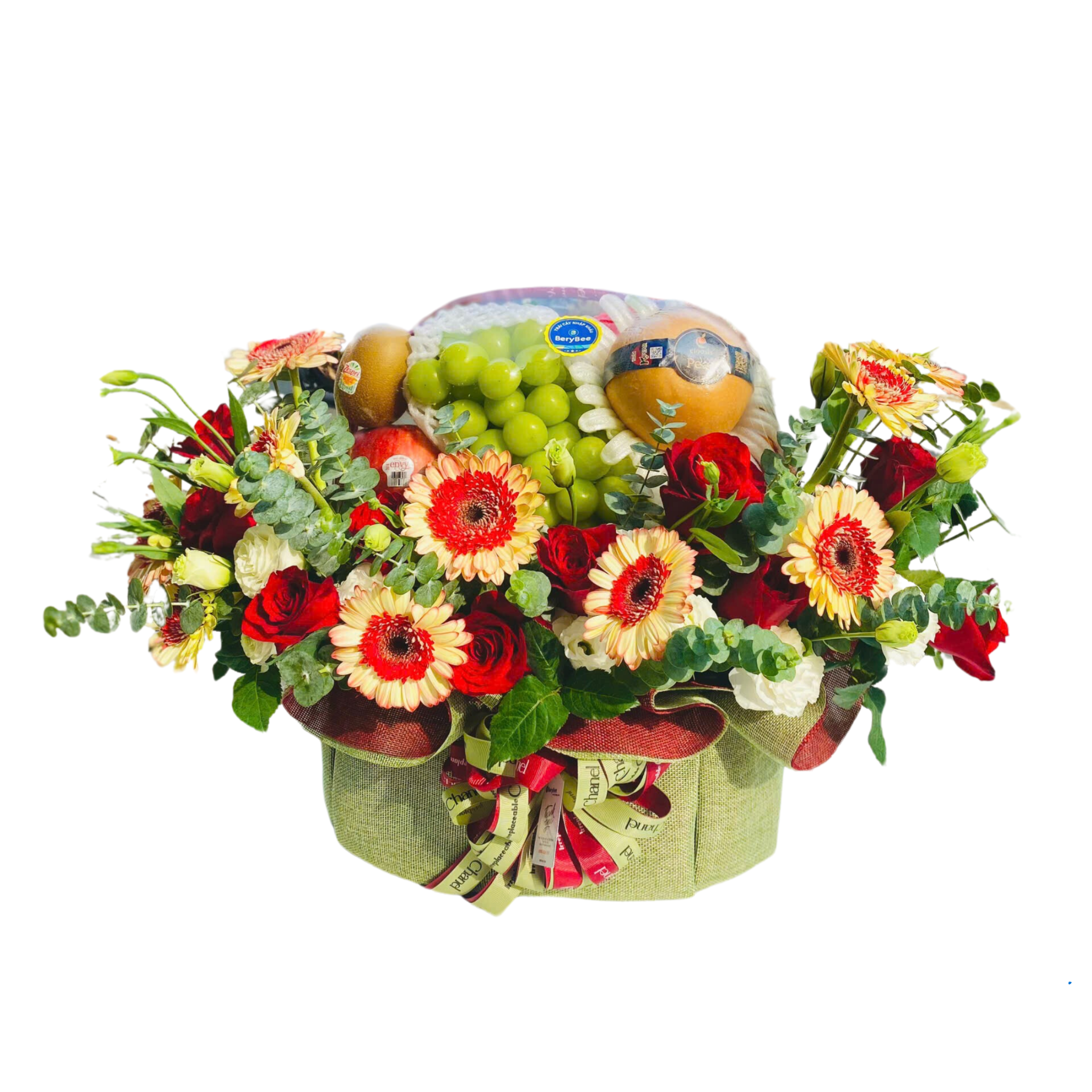 GIỎ QUÀ KÈM HOA TƯƠI